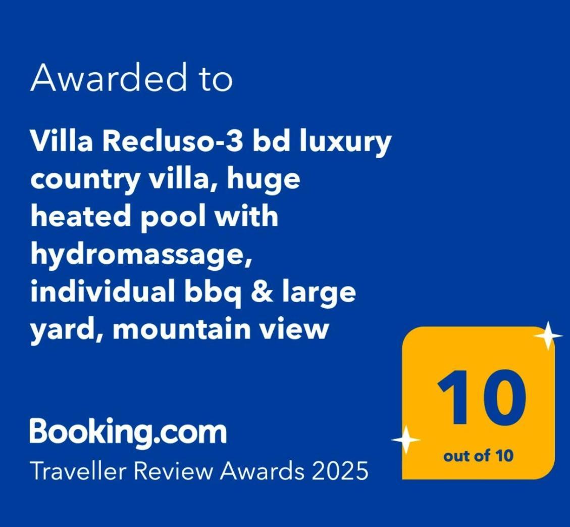 Recluso-3 Bd Luxury Country Villa, Huge Heated Pool With Hydromassage, Individual Bbq & Large Yard, Mountain View * Maláxa